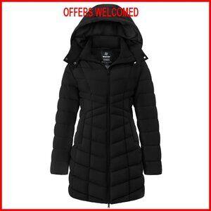 Women's Long Puffer Jacket Waterproof Winter Coat Insulated Plus Size